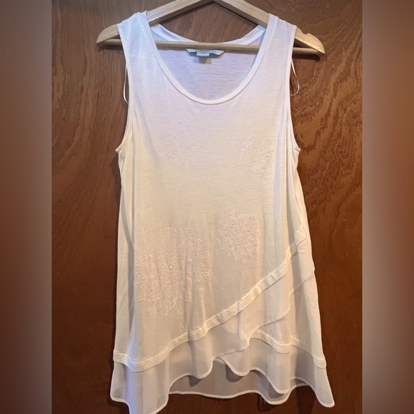 Desigual Tops - Desigual White Asymmetrical Tank Top Blouse